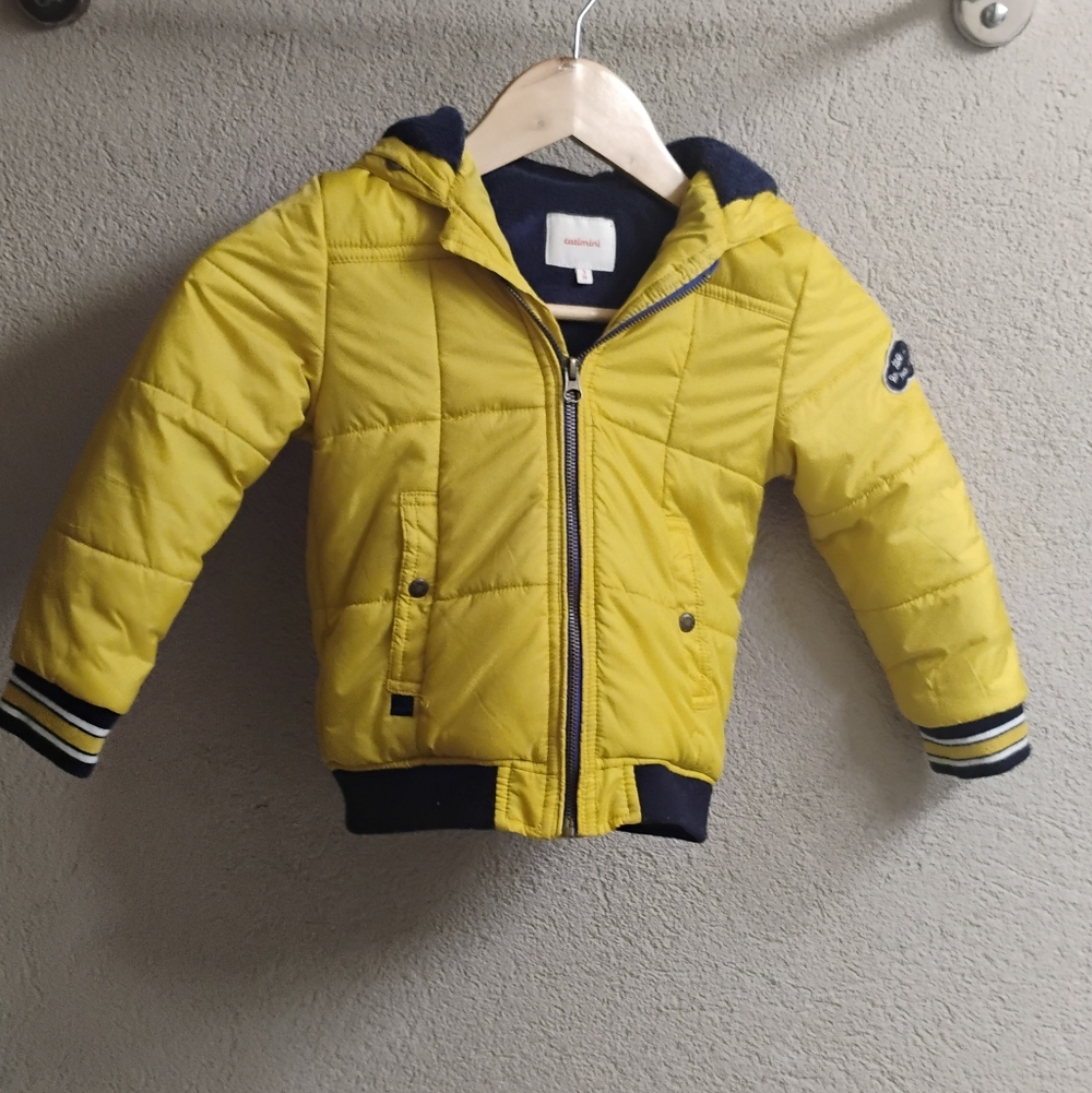 Catmini Hooded Puffer Applique Jacket Manteau Sz 3